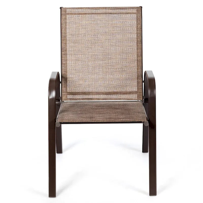 Costway Lot de 4 chaises de patio jardin terrasse cour avec accoudoir - Voir détails