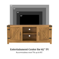 Meuble TV avec porte de grange Middlebrook Firebranch 58 pouces