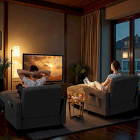 Fauteuil-lit escamotable 3 en 1, fauteuil convertible réglable pliable, canapé de détente capitonné