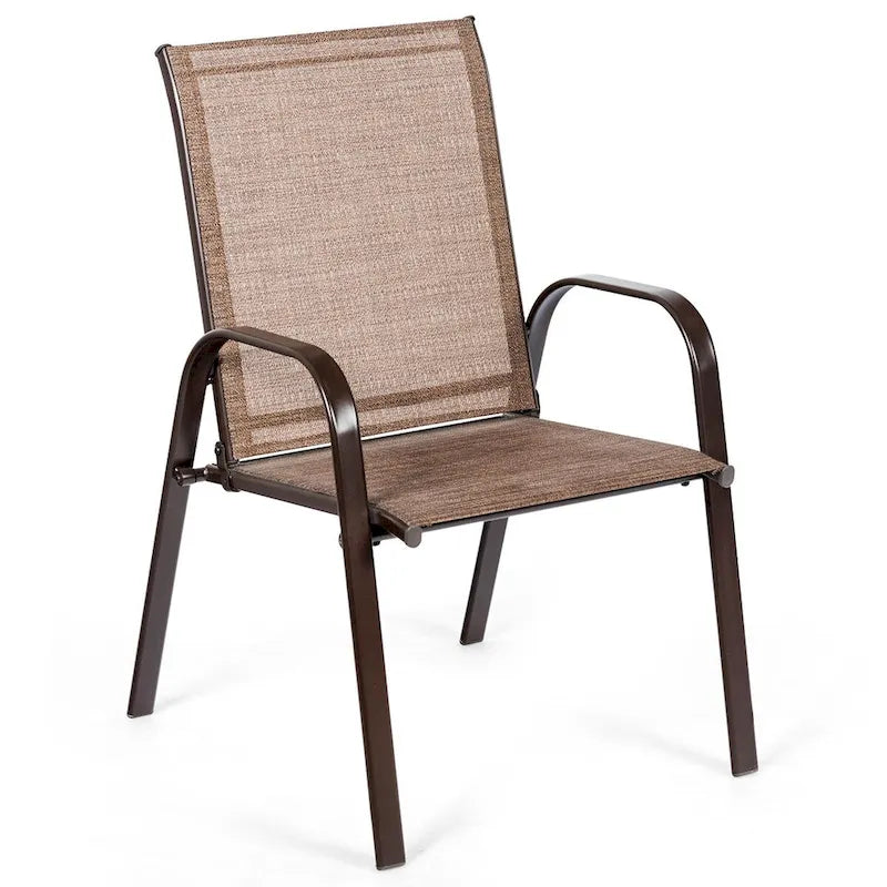 Costway Lot de 4 chaises de patio jardin terrasse cour avec accoudoir - Voir détails