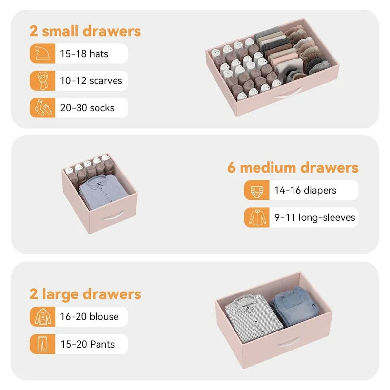 Commode de chambre avec 10 grands tiroirs pour téléviseur de 55 pouces – 55 pouces