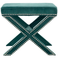 SAFAVIEH Shavonne Ottoman banc en X