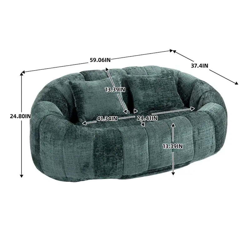 Pouf poire pour adultes - Canapé moelleux multicolore