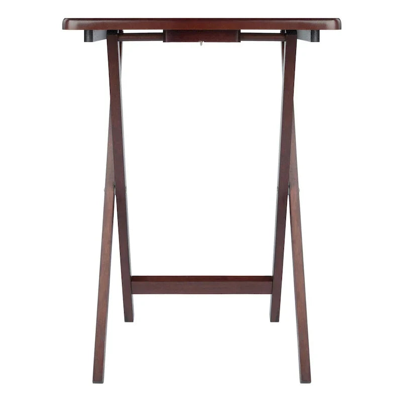 Ensemble de 4 tables d'appoint pliantes en noyer antique riche de 65,4 cm
