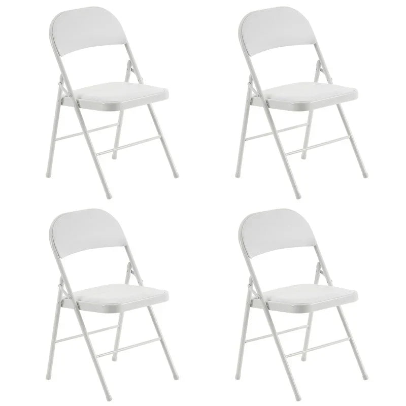 Chaises pliantes élégantes en fer et PVC pour conventions et expositions Blanches