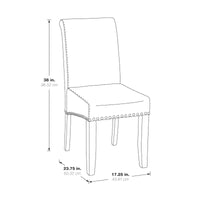 Chaise Parsons Copper Grove Five Bridge Eco en similicuir avec clous