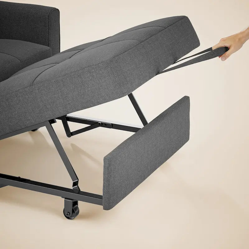 Fauteuil-lit escamotable 3 en 1, fauteuil convertible réglable pliable, canapé de détente capitonné