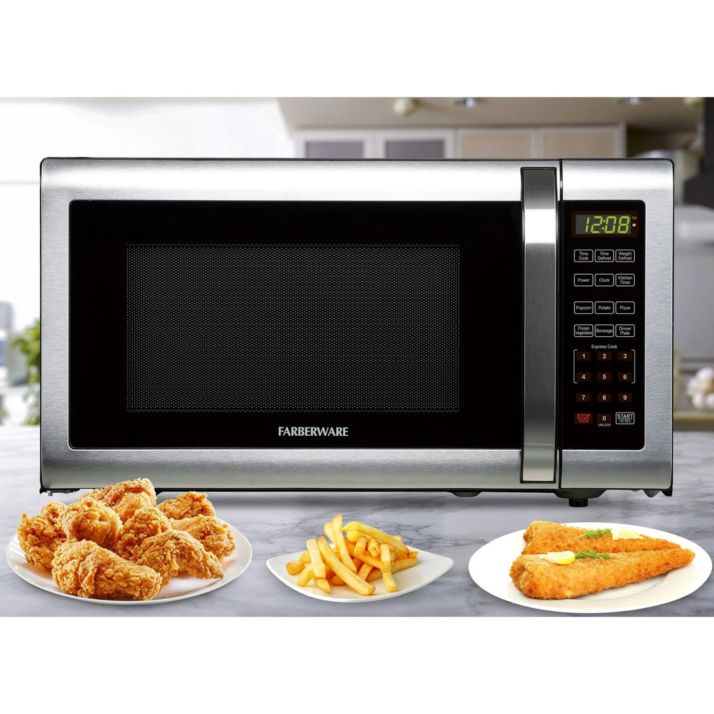 Farberware Four micro-ondes 1.6 pi³, acier inoxydable brossé