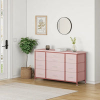 Commode de chambre avec 10 grands tiroirs pour téléviseur de 55 pouces – 55 pouces