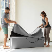 Avana Kami Méridienne convertible / yoga & massage - ottoman 2 en 1 avec fauteuil de yoga escamotable dissimulé, microvelours - N/A