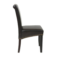 Chaise Parsons Copper Grove Five Bridge Eco en similicuir avec clous