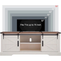 Meuble TV en bois de ferme, centre de divertissement rustique, meuble console - n/a