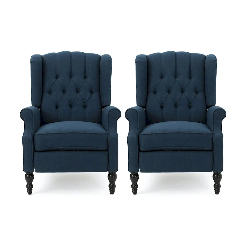 Fauteuils inclinables en tissu touffeté Walter (lot de 2) par Christopher Knight Home