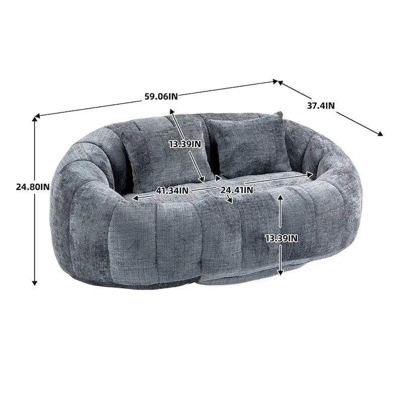 Pouf poire pour adultes - Canapé moelleux multicolore