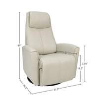 Fauteuil inclinable pivotant en cuir Fjords Urban