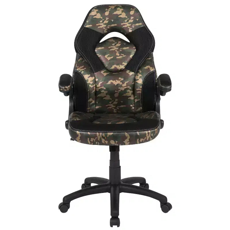 Fauteuil de bureau ergonomique pivotant réglable Flash Furniture X10 pour gamer avec accoudoirs relevables