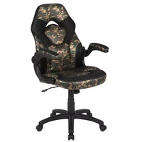 Fauteuil de bureau ergonomique pivotant réglable Flash Furniture X10 pour gamer avec accoudoirs relevables