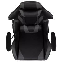Chaise de jeu ergonomique Emma et Oliver Racing avec dossier entièrement inclinable en cuir synthétique rouge