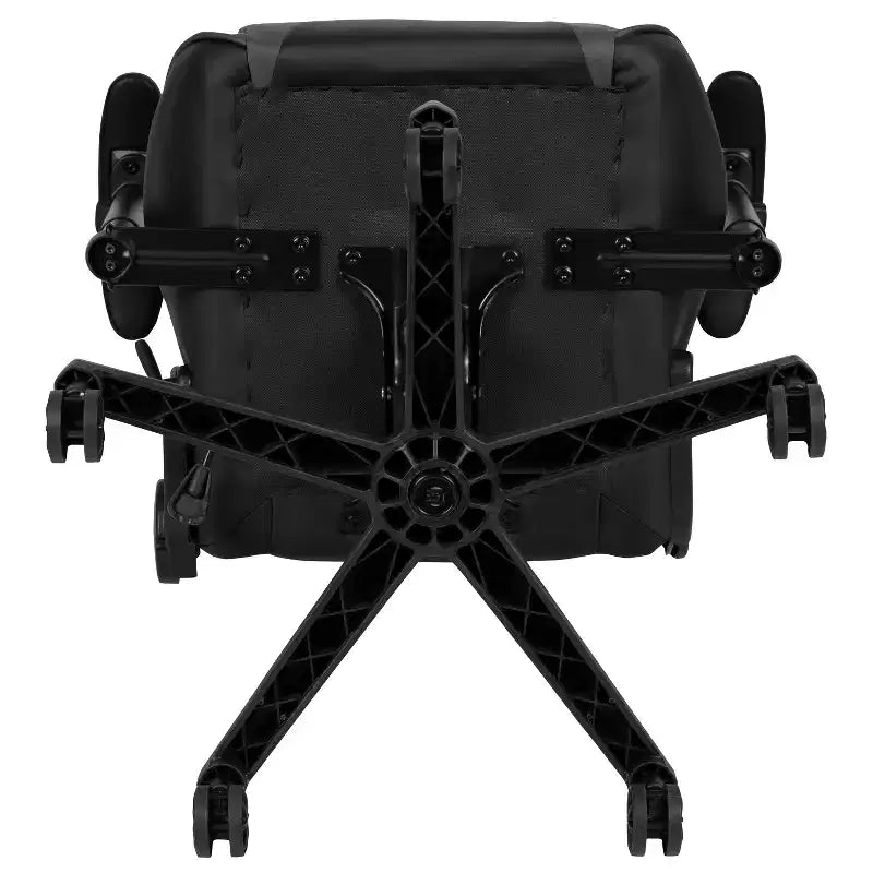 Chaise de jeu ergonomique Emma et Oliver Racing avec dossier entièrement inclinable en cuir synthétique rouge