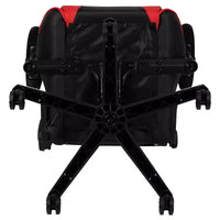 Chaise de jeu ergonomique Emma et Oliver Racing avec dossier entièrement inclinable en cuir synthétique rouge