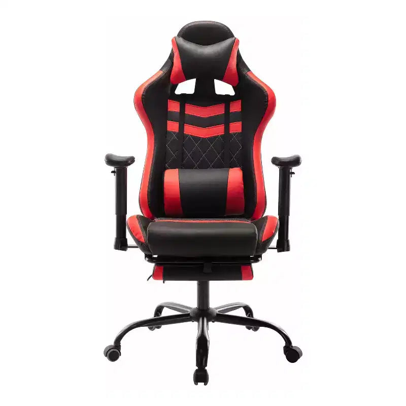 Chaise de jeu 24/7 Shop At Home Finn Racing avec oreiller et repose-jambes réglables