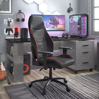 Fauteuil de gaming en similicuir surpiqué Ansar Diamond 24h/24, 7j/7, disponible à domicile