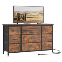 Commode de chambre avec 10 grands tiroirs pour téléviseur de 55 pouces – 55 pouces
