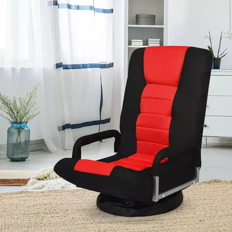 Chaise de jeu au sol pivotante à 360 degrés Costway avec dossier pliable et réglable
