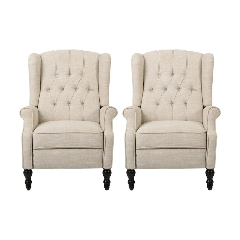 Fauteuils inclinables en tissu touffeté Walter (lot de 2) par Christopher Knight Home