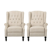 Fauteuils inclinables en tissu touffeté Walter (lot de 2) par Christopher Knight Home