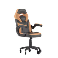 Fauteuil de jeu Flash Furniture X10, Chaise de bureau, d'ordinateur ou de PC de course, avec accoudoirs relevables et roulettes transparentes