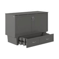 Lit escamotable coffre Chelsea Queen avec matelas