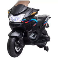 Moto Aosom pour enfants avec roues d'entraînement, jouet porteur au design de moteur rugissant pour les 3-8 ans, mini-moto à haute adhérence avec musique lumineuse