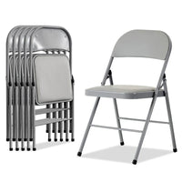 Chaises pliantes élégantes en fer et PVC pour conventions et expositions Blanches