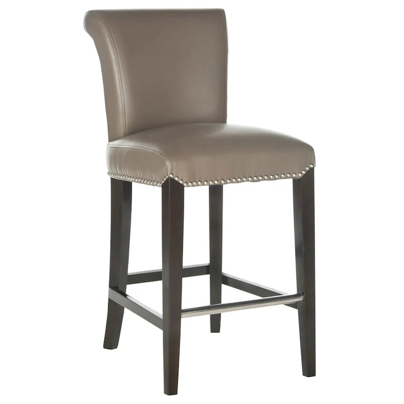 Tabouret de comptoir en similicuir noir Jenelle de SAFAVIEH - 18,7 L x 23 P x 36,4 H - 19Lx23Px36H