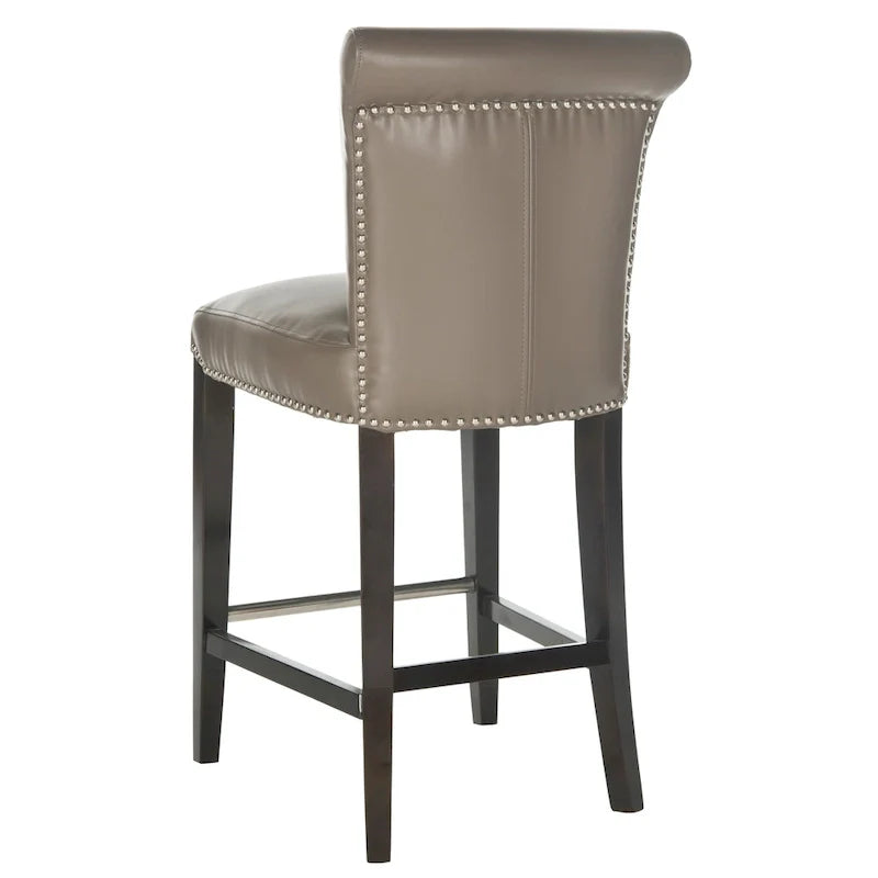Tabouret de comptoir en similicuir noir Jenelle de SAFAVIEH - 18,7 L x 23 P x 36,4 H - 19Lx23Px36H