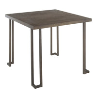 Table de salle à manger industrielle en bois et métal Arturio Carbon Loft