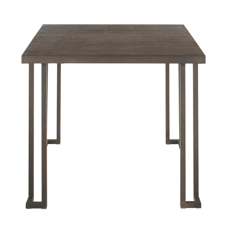 Table de salle à manger industrielle en bois et métal Arturio Carbon Loft