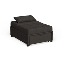 Fauteuil Futon Convertible Capitonné Contemporain en Tissu Jave par Furniture of America