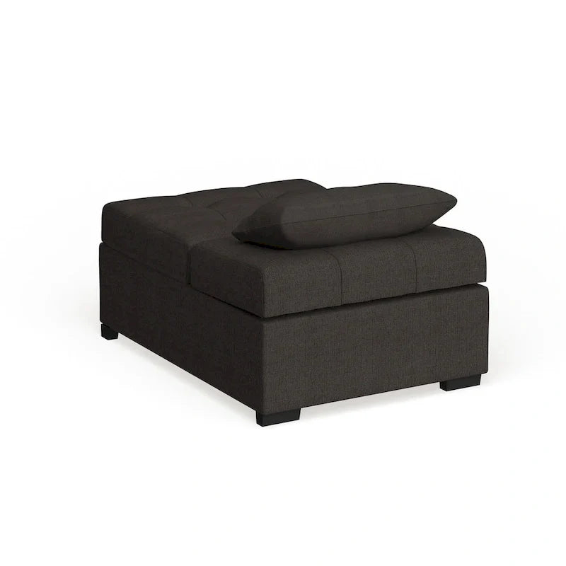 Fauteuil Futon Convertible Capitonné Contemporain en Tissu Jave par Furniture of America
