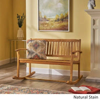 Balancelle de Patio en Bois d'Acacia Amina par Christopher Knight Home