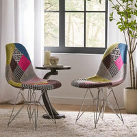Fauteuil en tissu patchwork Wilmette par Christopher Knight Home (lot de 2) - N/A