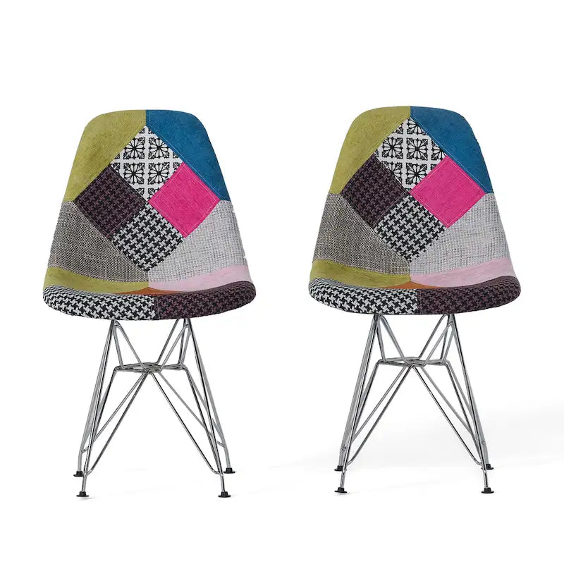 Fauteuil en tissu patchwork Wilmette par Christopher Knight Home (lot de 2) - N/A