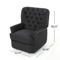 Fauteuil Inclinable Électrique Capitonné en Tissu Salomo par Christopher Knight Home