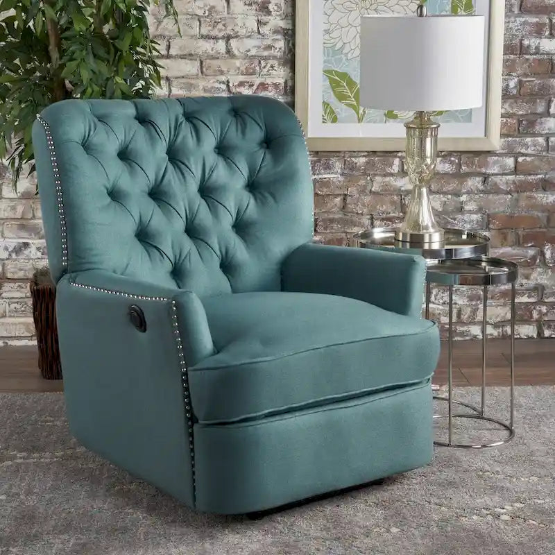 Fauteuil Inclinable Électrique Capitonné en Tissu Salomo par Christopher Knight Home