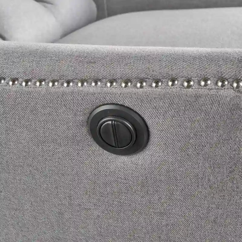 Fauteuil Inclinable Électrique Capitonné en Tissu Salomo par Christopher Knight Home