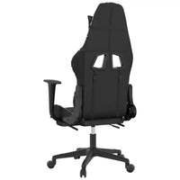 Chaise gaming vidaXL avec repose-pieds, noir et camouflage, similicuir