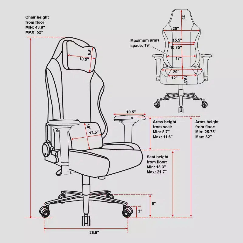 Chaise de jeu en tissu à mémoire de forme - Techni Sport