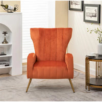 Fauteuil en velours à accoudoirs carrés Kaleigh 27.6W