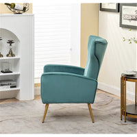 Fauteuil en velours à accoudoirs carrés Kaleigh 27.6W